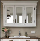 Manon - Large mirror cabinet with three doors in a country house look