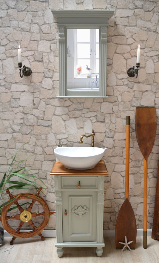 "Marjun" small country house washbasin in mint