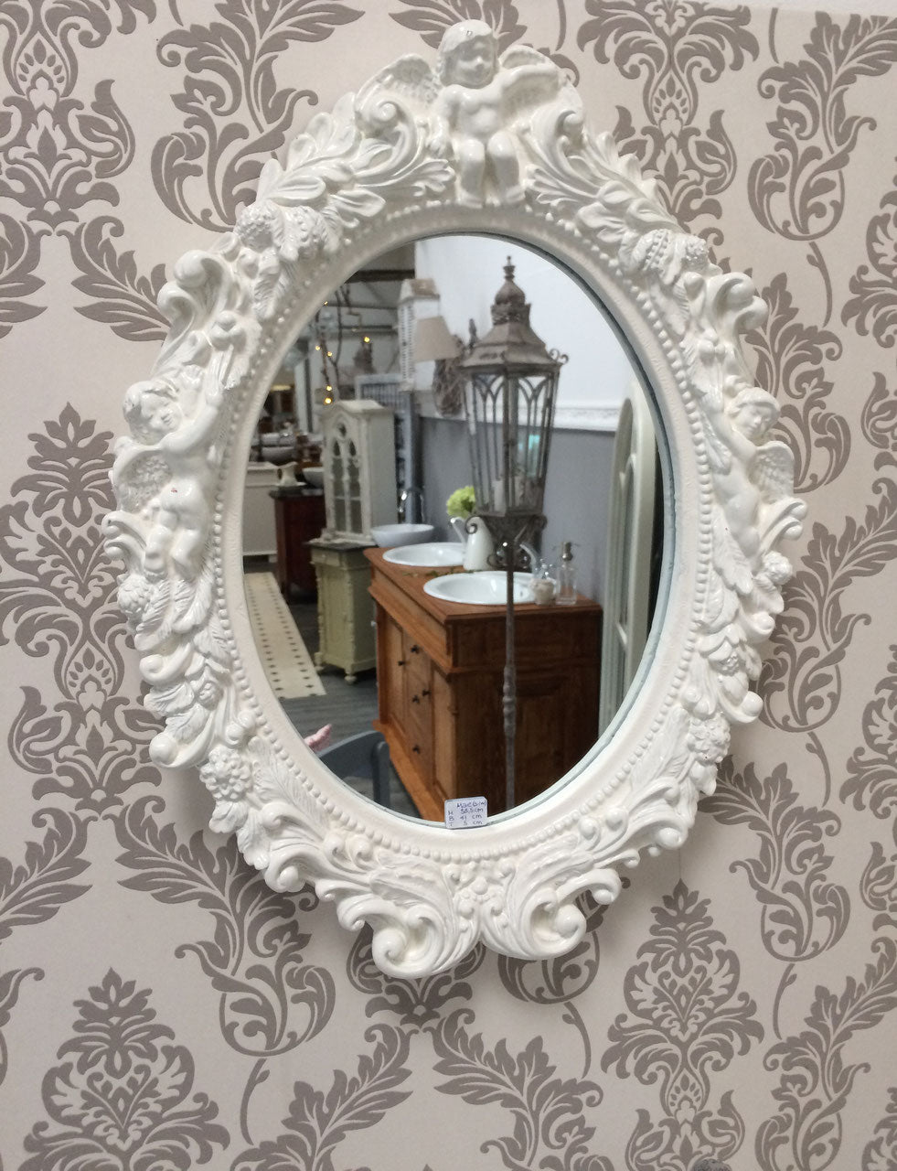 Marlis - Eleganter Vintage-Spiegel in weiß