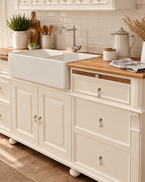"Melina" - Spülenschrank im Landhausstil 207 cm
