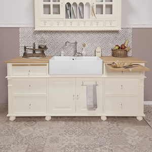 "Melina" - Spülenschrank im Landhausstil 207 cm