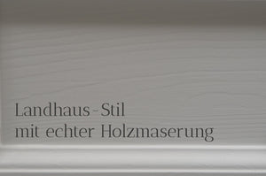 "Meline" kleiner Landhaus-Waschtisch mit heller Marmorplatte 45 cm