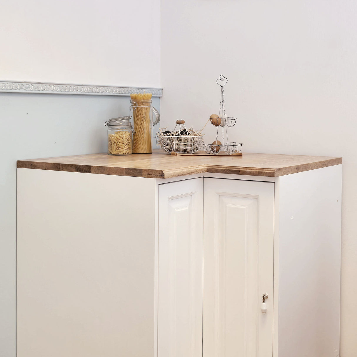 "Milo" - Corner cabinet in country house style 98 cm