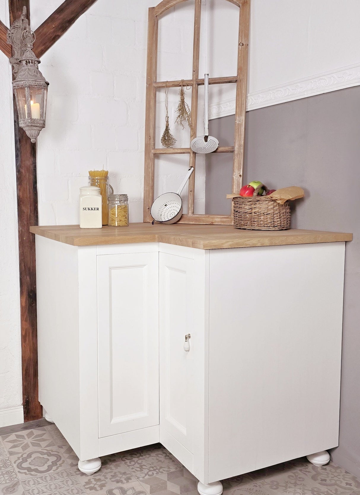 "Milo" - Eckschrank im Landhaus-Look 98 cm