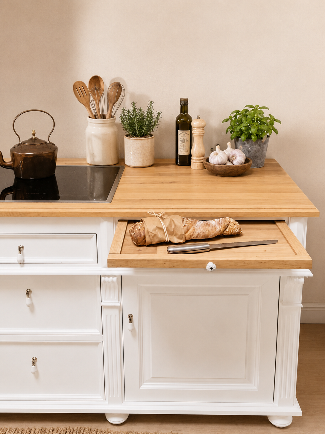 « Moa » - Module de cuisine de style campagnard 186 cm