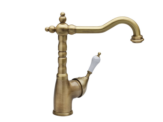 Mosel bronze small - antique-look single lever mixer tap antique brass look in country house style