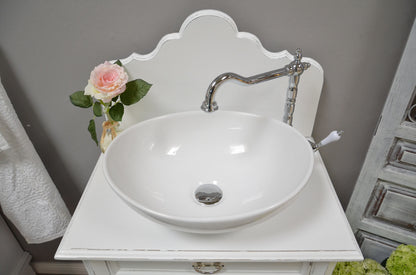"Murneau" white country house washbasin in shabby chic style