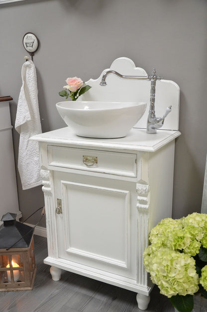 "Murneau" white country house washbasin in shabby chic style