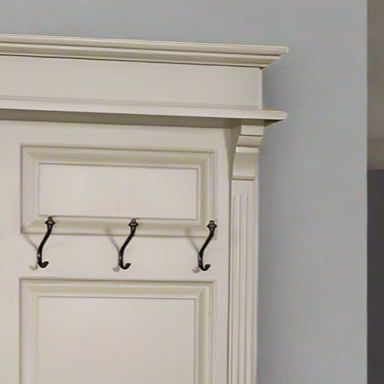 "Wisra" - Landhaus Garderobe Massivholz weiß