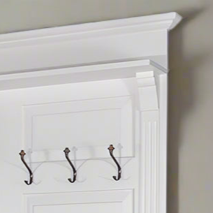 "Barbel" - Landhaus Garderobe Massivholz weiß
