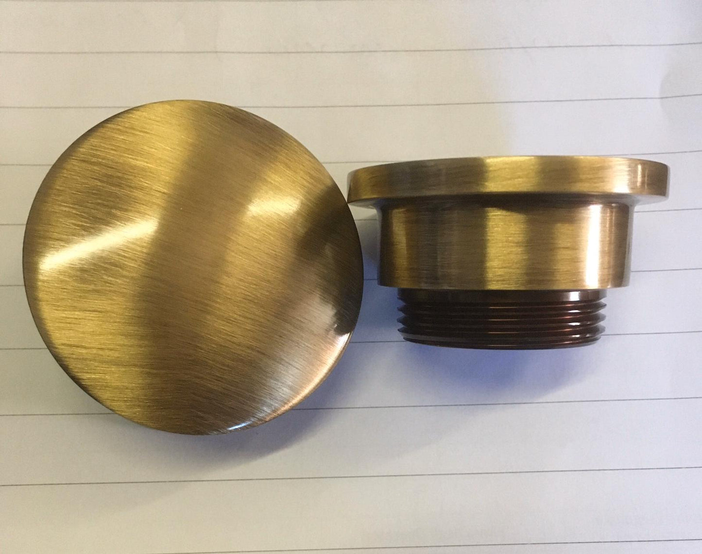 Pop-Up Bronze - Ablaufventil Ablaufgarnitur Push open Antik-Messing für Waschbecken