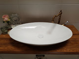 Pop-up ceramic waste valve - drain set Push open, white for washbasin