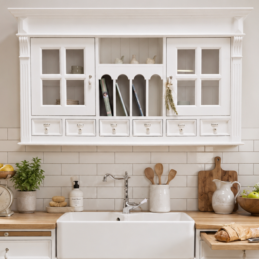 « Ronja » - Meuble mural de cuisine style campagnard, 150 cm