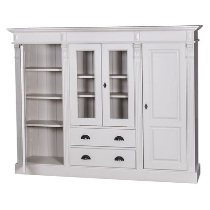 Sébornet - Elegant country house cabinet Vertiko made of solid wood in white