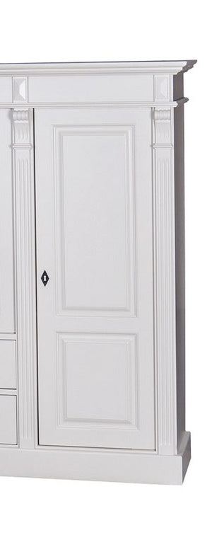 Sébornet - Eleganter Landhausschrank Vertiko aus Massivholz in weiß