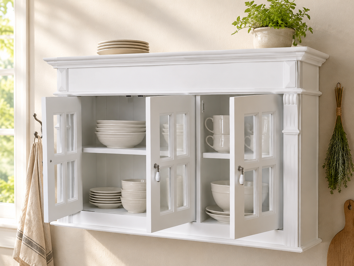 "Skalle" - Meuble mural de cuisine style campagnard, 120 cm