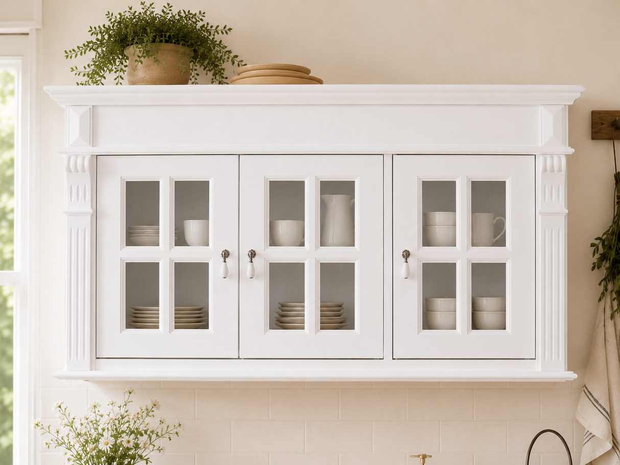 "Skalle" - Meuble mural de cuisine style campagnard, 120 cm