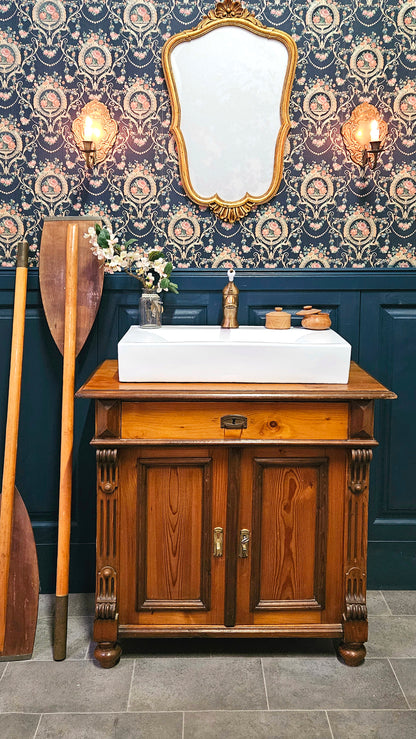 "Skip" lavabo de campagne vintage en bois