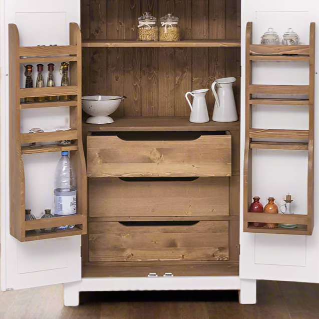 "Sommet" - Landhaus-Küchenschrank für Vorräte mit Türen und Schubladen