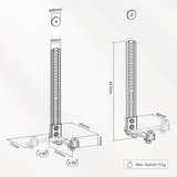 Soundbar Halterung - Befestigung am TV-Lift - Soundbartiefe 4 bis 18 cm