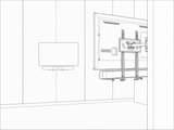 Soundbar Halterung - Befestigung am TV-Lift - Soundbartiefe 4 bis 18 cm