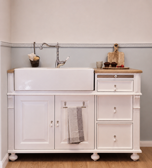 "Lima" - Small country-style sink cabinet, 140 cm