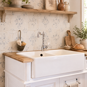 "Lima" - Small country-style sink cabinet, 140 cm