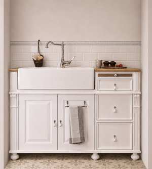 "Lima" - Small country-style sink cabinet, 140 cm