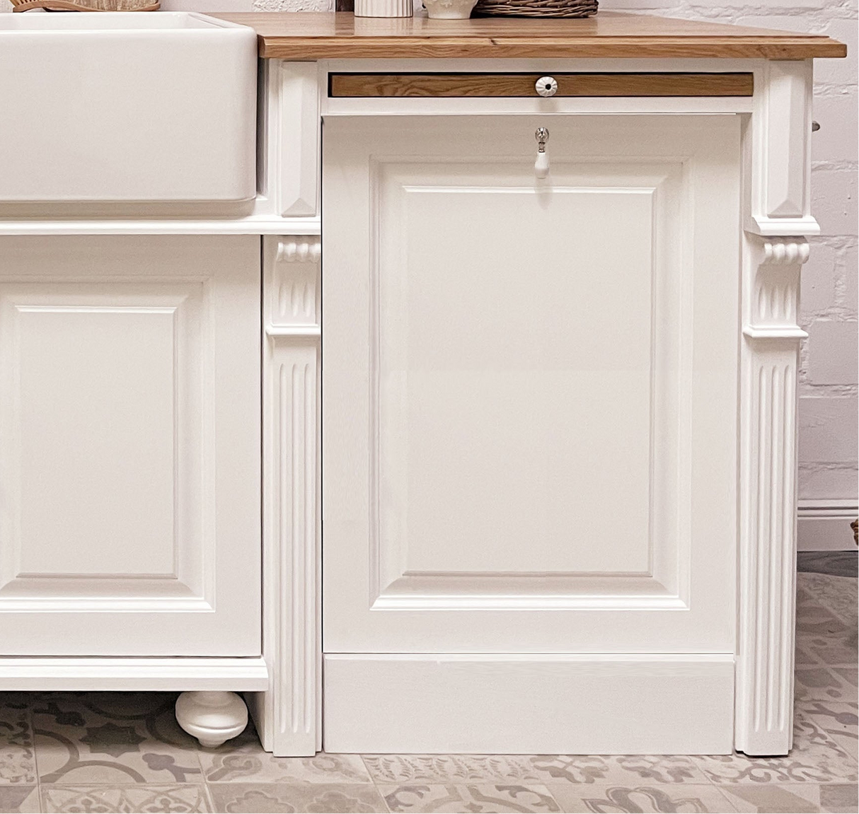 "Melvin" inkl. Fach für Geschirrspüler - Spülmodul für Küche im Landhausstil 220 cm