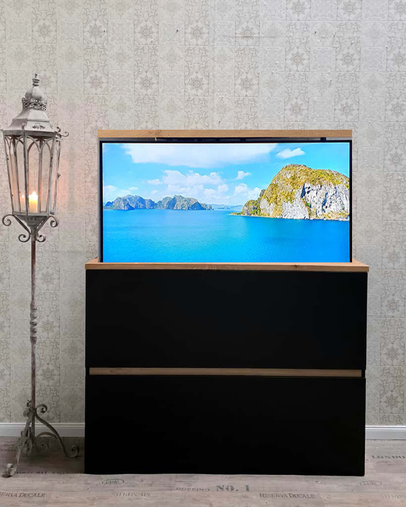 "Merim": Sideboard mit TV Lift, elektrisch 55 Zoll