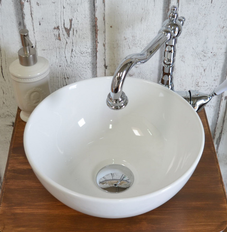 Kleine Aufsatzwaschbecken ohne Überlauf