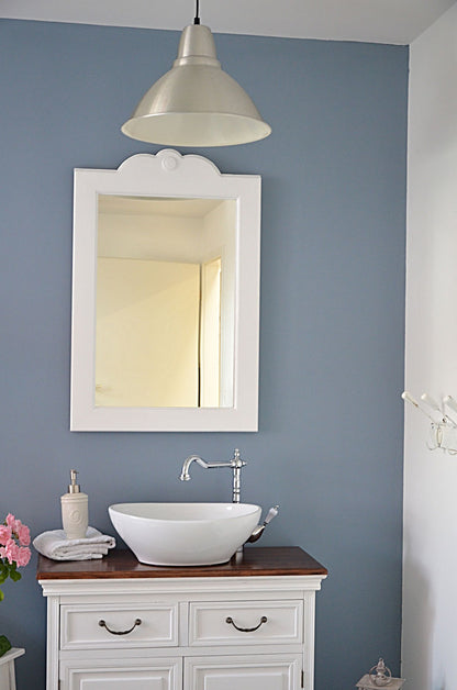 Tiffany - Handgefertigter Landhaus-Spiegel in weiß