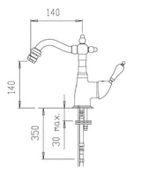 Trave bronze - Single lever mixer tap, retro
