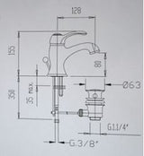 Werra chrome - Classic single lever mixer in country house style incl. drain valve