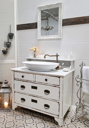 "Ceyla" Marmor Shabby-Chic Waschtisch