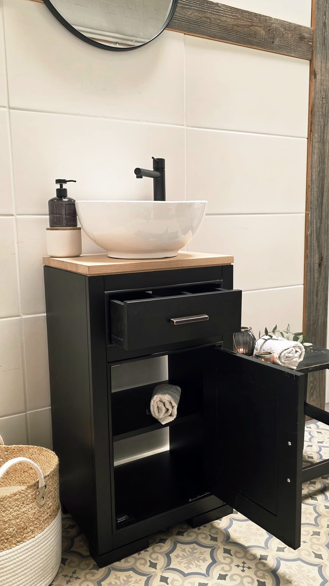 "Corda" - Waschtisch im modernen Landhausstil mit Keramikbecken| PURE-Serie von L&L (Copy)