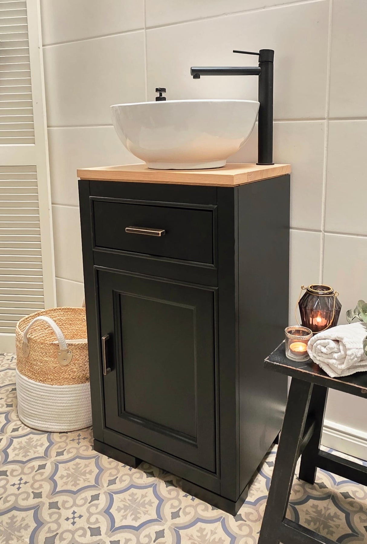 "Corda" - Waschtisch im modernen Landhausstil mit Keramikbecken| PURE-Serie von L&L (Copy)