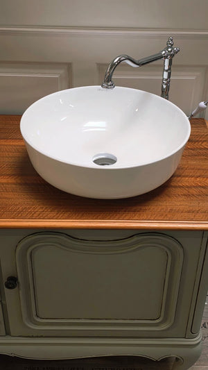 Lavabo de style campagnard romantique « Placide » 144,5 cm