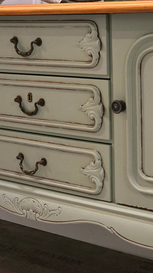 Lavabo de style campagnard romantique « Placide » 144,5 cm