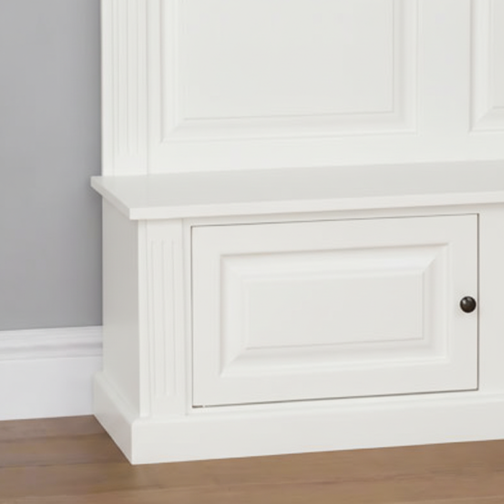 "Wisra" - Landhaus Garderobe Massivholz weiß