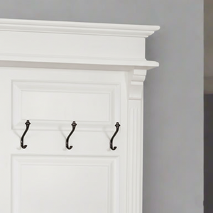 "Wisra" - Landhaus Garderobe Massivholz weiß