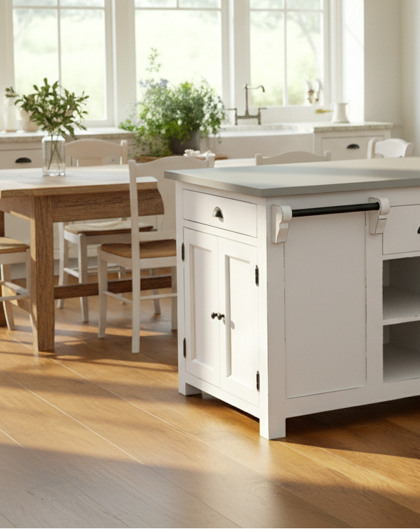 Livorno - Large country-style kitchen island 135 cm