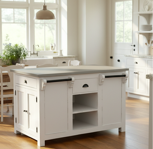 Livorno - Large country-style kitchen island 135 cm