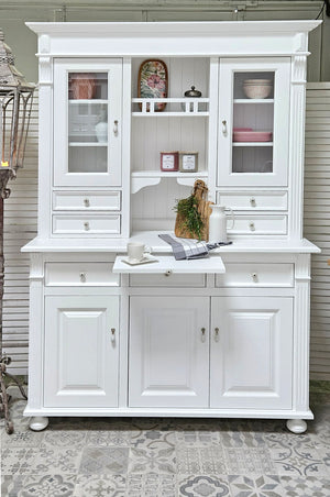 "Eline" - Küchen-Buffet im Vintage-Look, Landhaus-Buffet, Landhaus Vitrine 138 cm