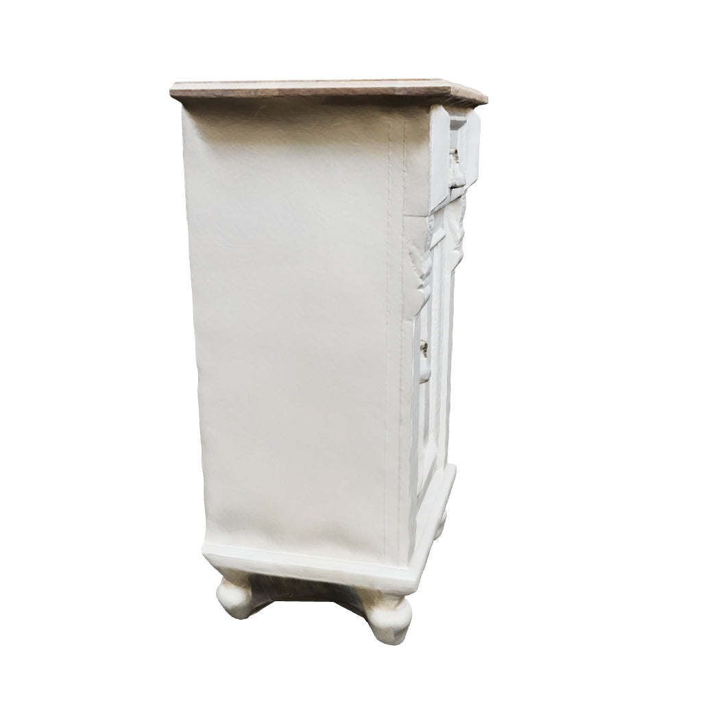 "Noyon" kleiner Landhaus-Waschtisch mit Eichenplatte 45 cm