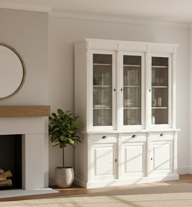 "Soissons" - Eleganter Landhaus- Esszimmerschrank im Gründerzeitstil