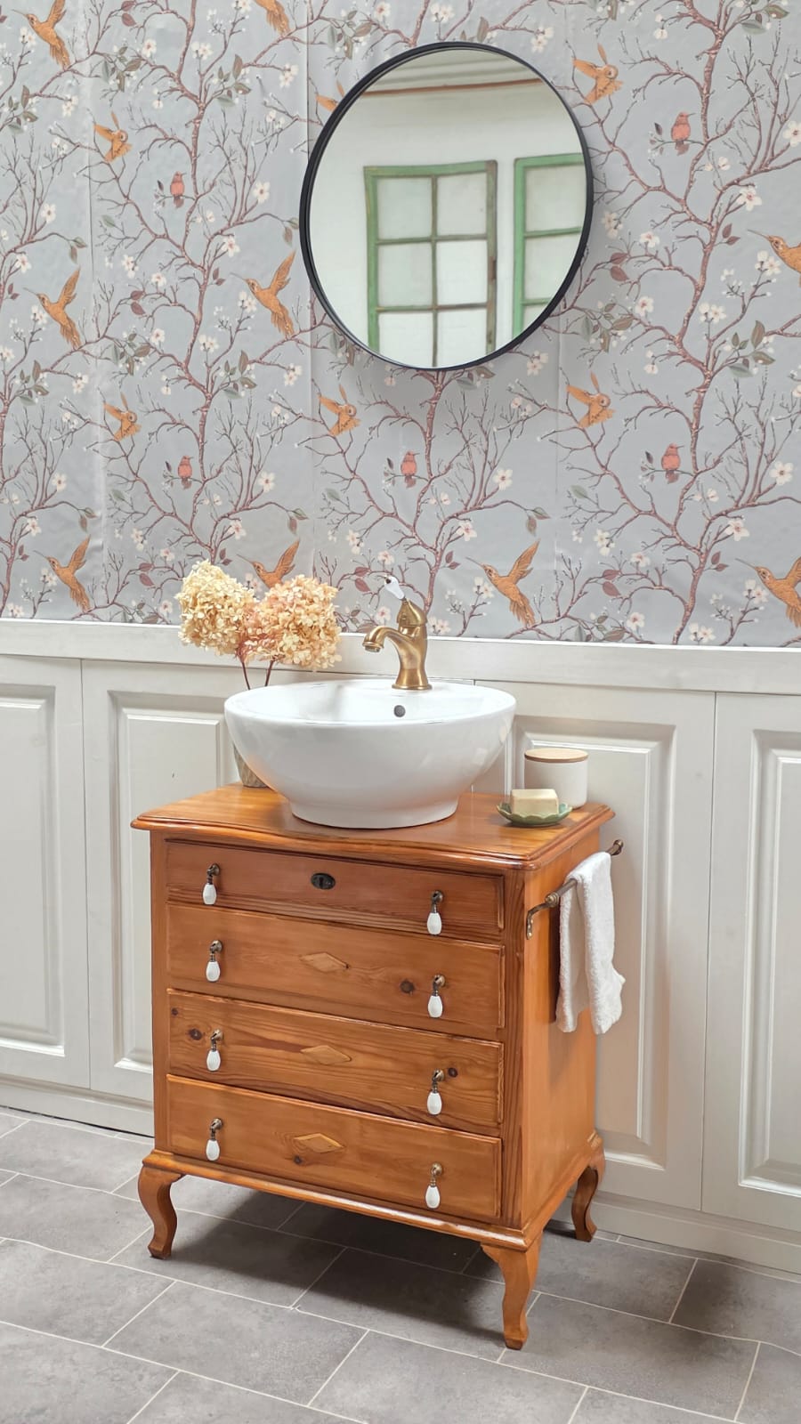 Lavabo de style ancien « Ranya » pour maison de campagne