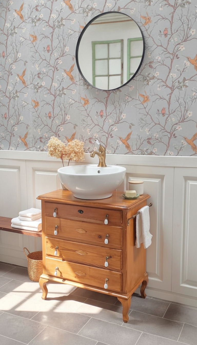 Lavabo de style ancien « Ranya » pour maison de campagne