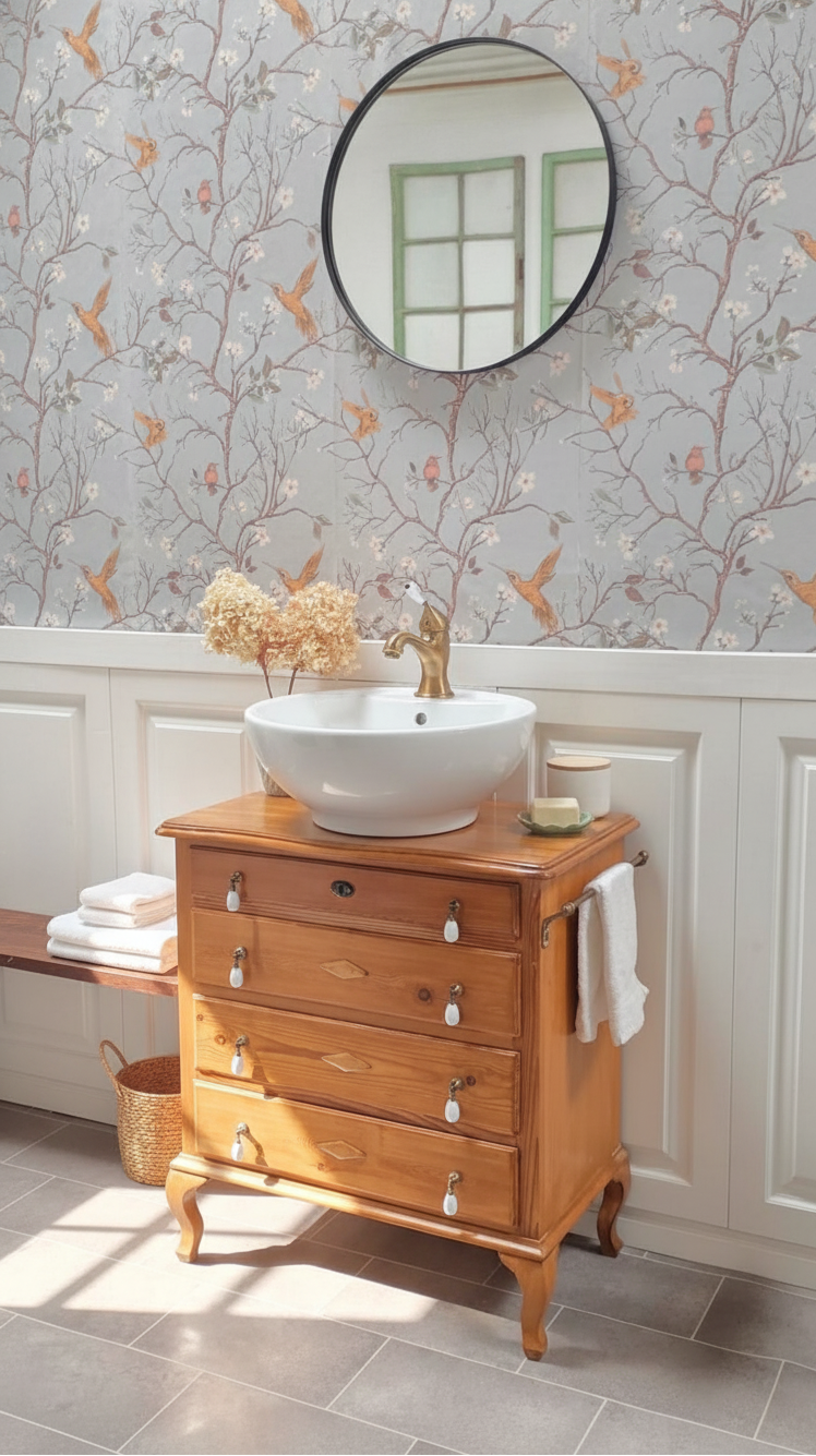 Lavabo de style ancien « Ranya » pour maison de campagne