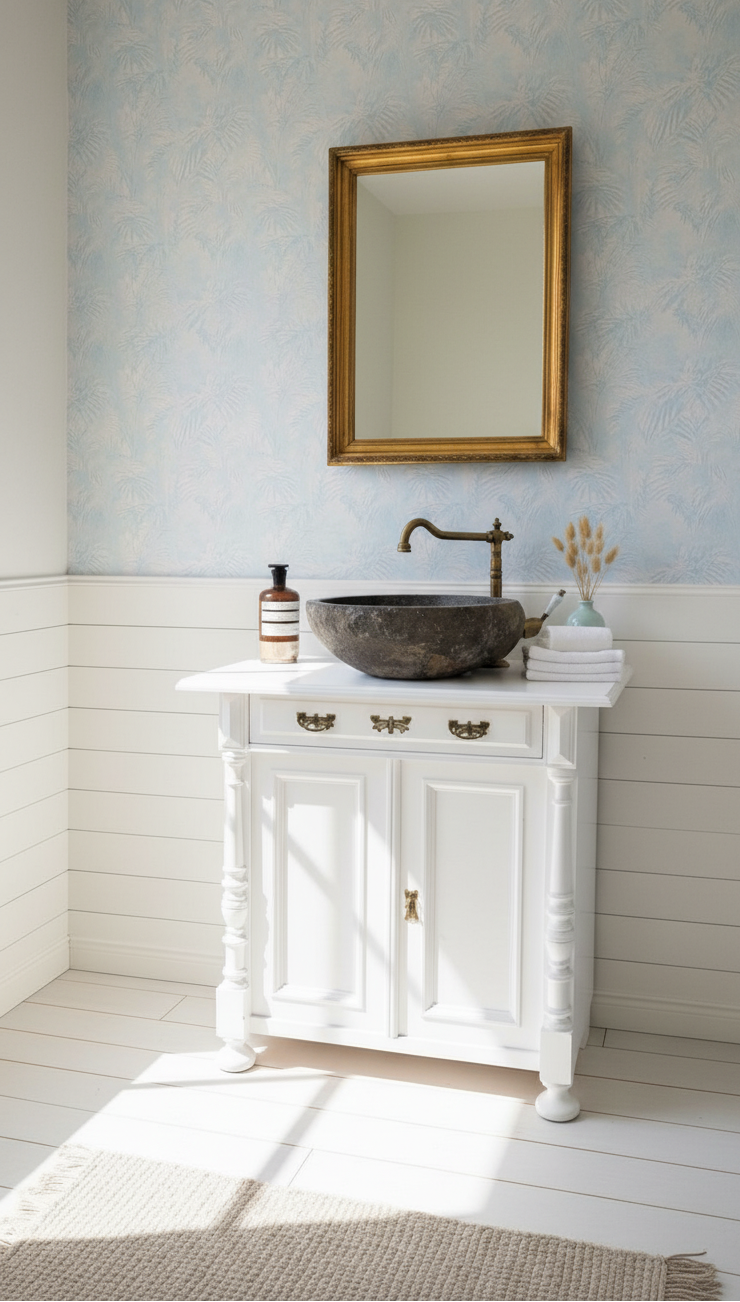 "Jocy" Shabby-Chic Landhaus Waschtisch